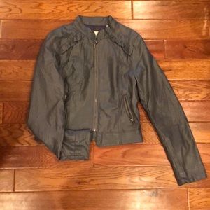 Grey leather jacket